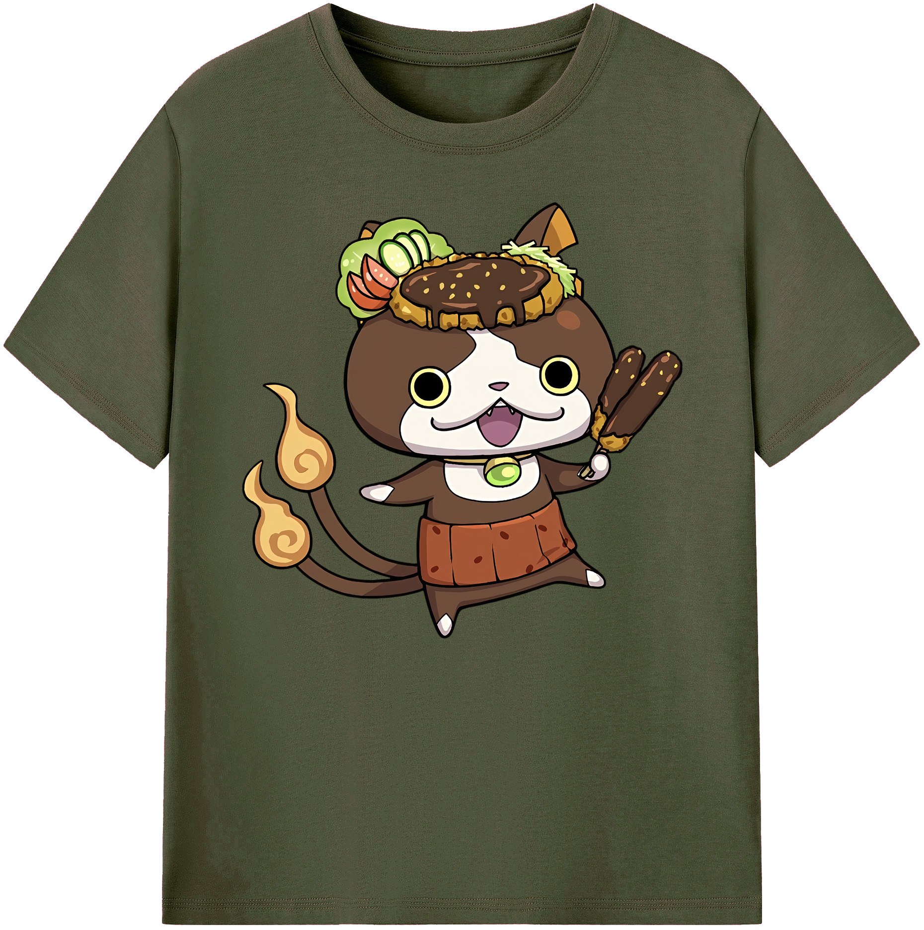 （画像用） 妖怪ウォッチ Yo-kai Watch 綿100％ メンズ半袖Tシャツ｜肌触りやわらか＆通気性